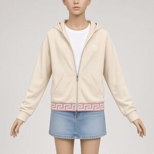Versace Pink Zip up Hoodie Size 14A Girls Teen Girls Small 10y 11y 12y Jacket